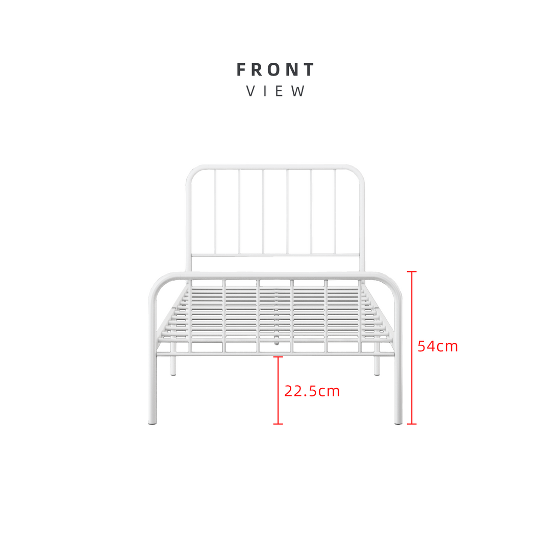 Homez 3V Single Size Powder Coat Metal Bed Frame-FYSB-0015/0011/0005