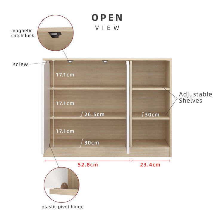 Homez 1.9FT/2.6FT Shoe Cabinet Modernist Design Shoe Rack / Rak Kasut-HMZ-FN-SR-3723/3724/3725