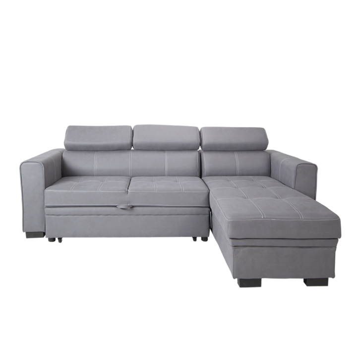 Homez 6.6FT L-Shape Leathaire 3 Seater Sofa / Sofa Bed-HMZ-FN-SF-Y2960