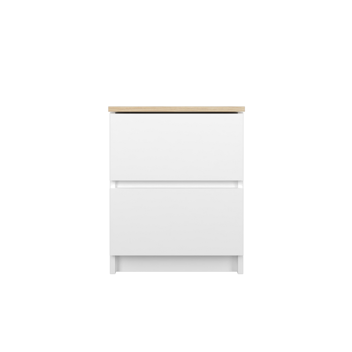 Homez 1.5FT Wooden Side Table Bedroom table coffee bedside 1&2 Drawer Open Storage White 7005 / 7004