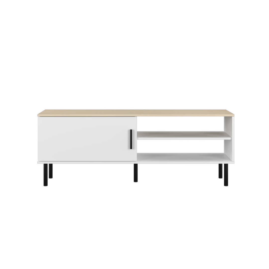 Homez 4FT / 5FT / 6FT TV Cabinet wooden TV Console living room Minimalist with PVC Leg white- 5914/5916/5926