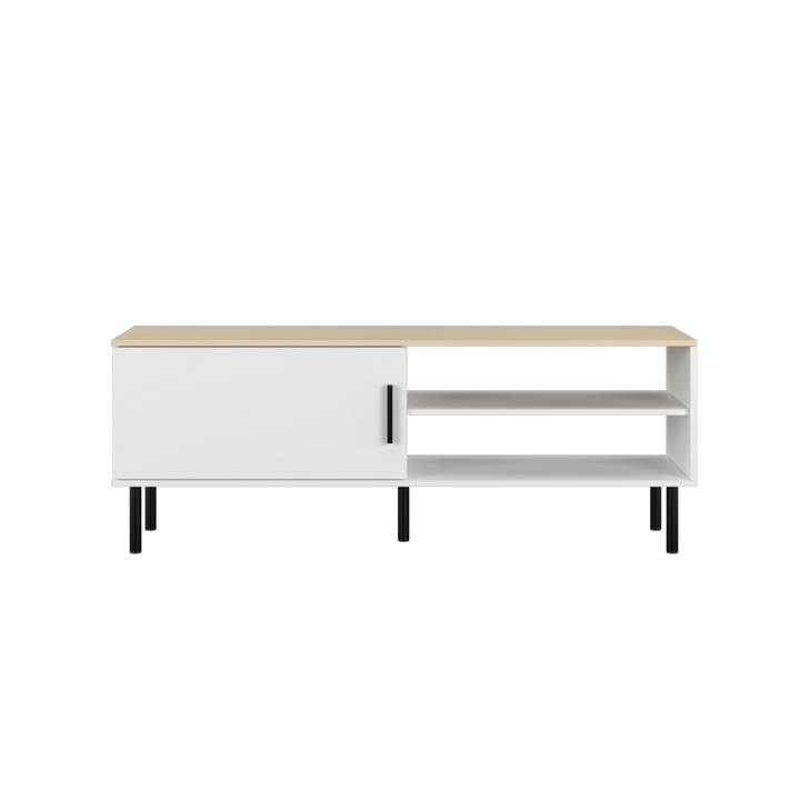 Homez 4FT / 5FT / 6FT TV Cabinet wooden TV Console living room Minimalist with PVC Leg white- 5914/5916/5926