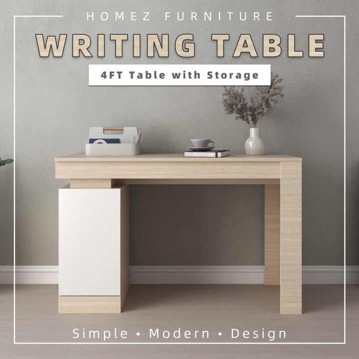 Homez 4FT Jordan Series Writing Table with Storage Office Study Table - HMZ-FN-WT-J2007