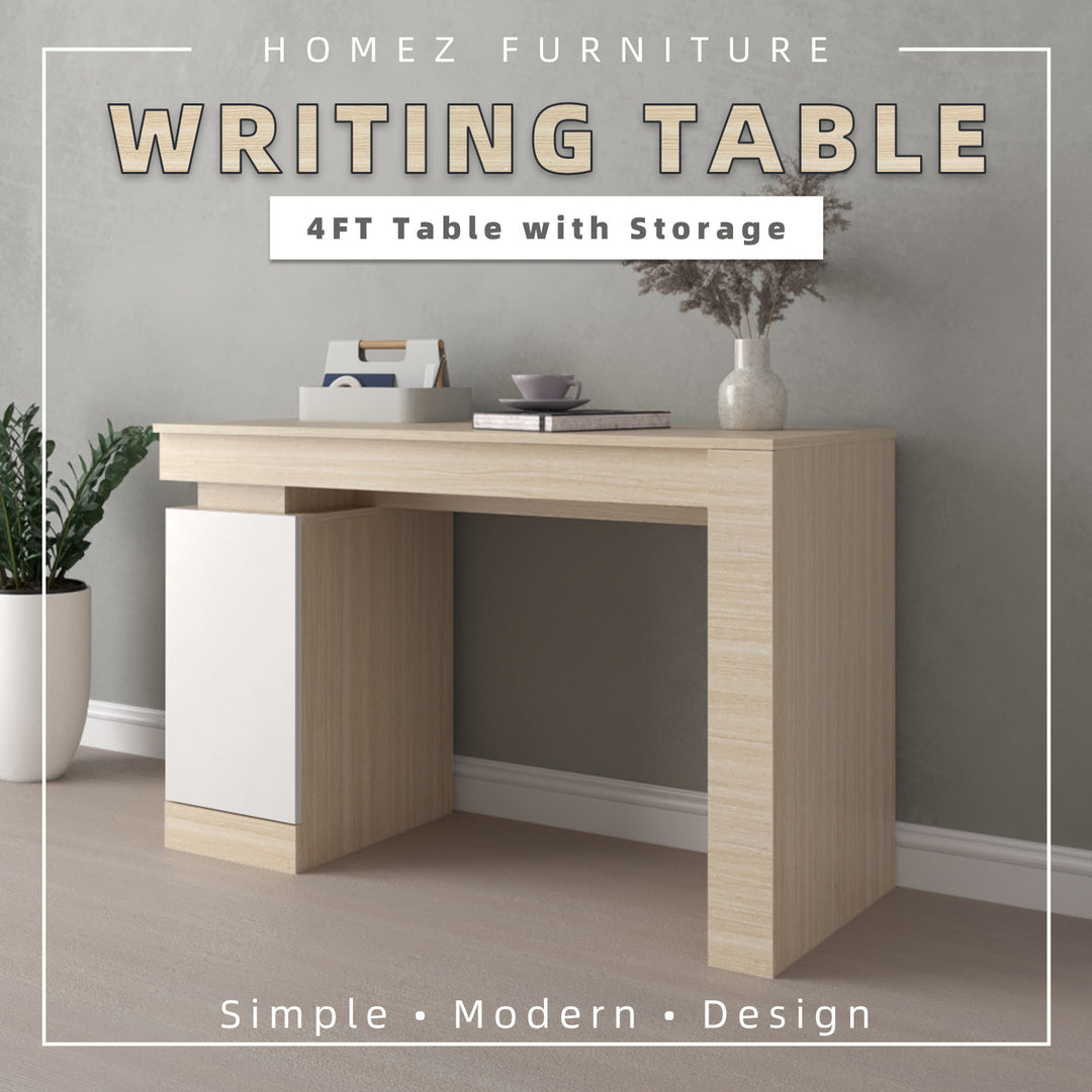 Homez 4FT Jordan Series Writing Table with Storage Office Study Table - HMZ-FN-WT-J2007