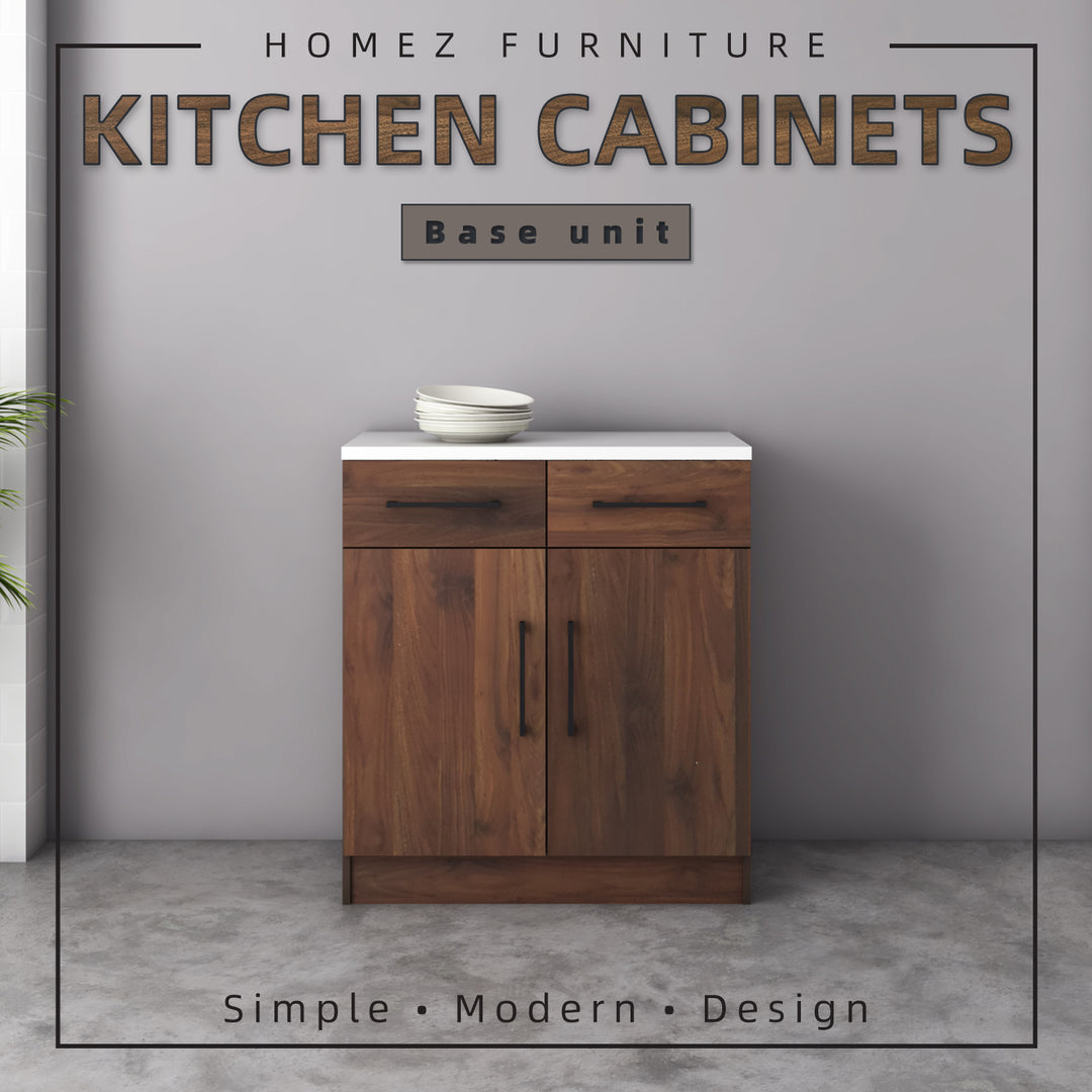 Homez 2.6FT Ventura Series Kitchen Cabinets Base Unit / Kitchen Storage-HMZ-KBC-MFC9080-WN