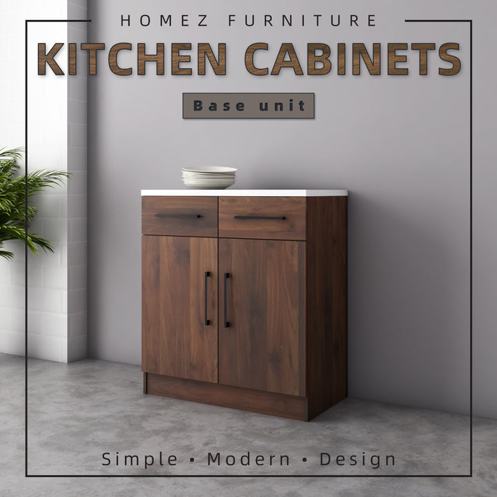 Homez 2.6FT Ventura Series Kitchen Cabinets Base Unit / Kitchen Storage-HMZ-KBC-MFC9080-WN