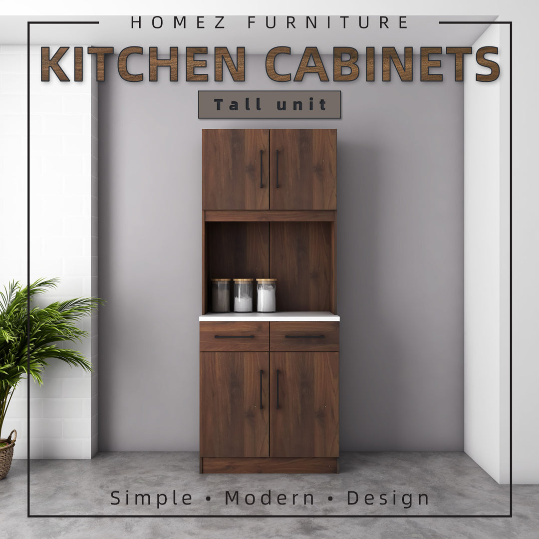 Homez 2.6FT Ventura Series Kitchen Cabinets / Kitchen Storage / Kitchen Tall Unit-HMZ-KC-MFC2080-WN