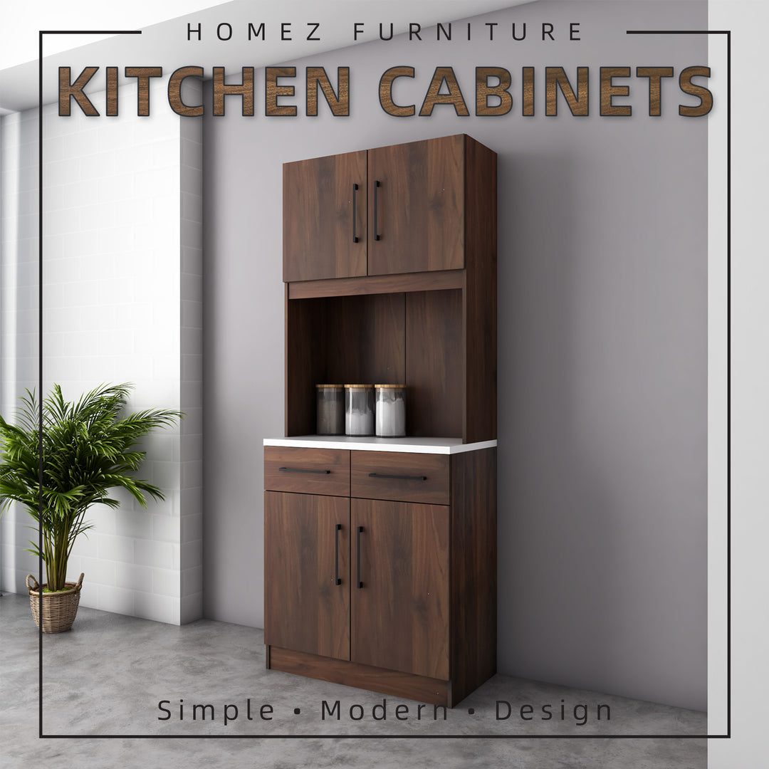 Homez 2.6FT Ventura Series Kitchen Cabinets / Kitchen Storage / Kitchen Tall Unit-HMZ-KC-MFC2080-WN