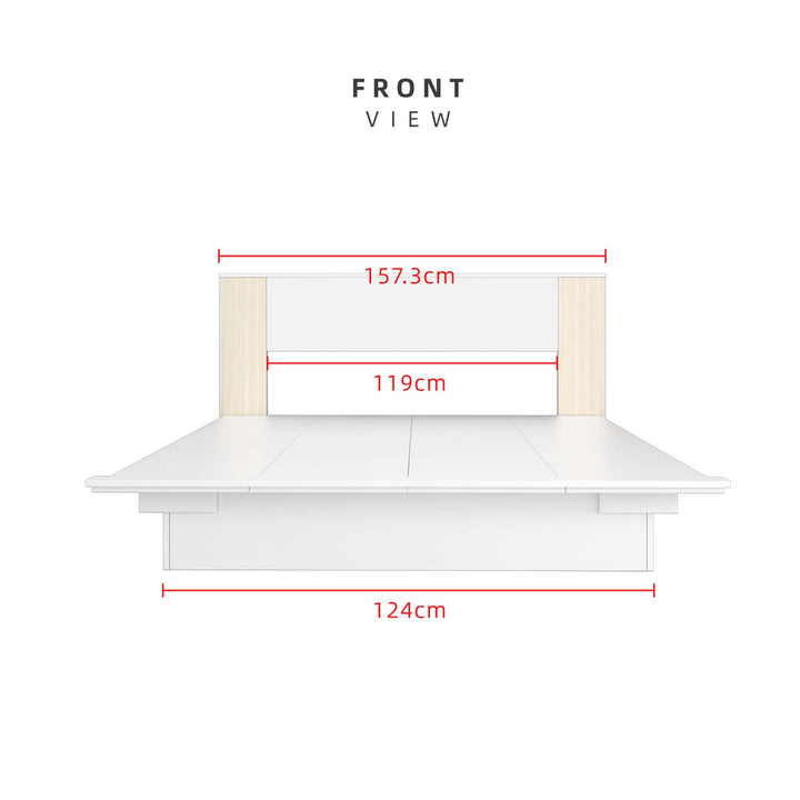 Homez 6.6FT Jordan Series Bed Frame Minimalist Oak Katil kayu queen-J8907