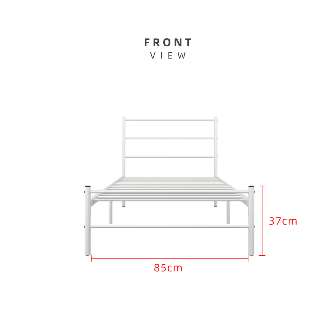 Homez 3V Single Size Powder Coat Metal Bed Frame-FYSB-0015/0011/0005