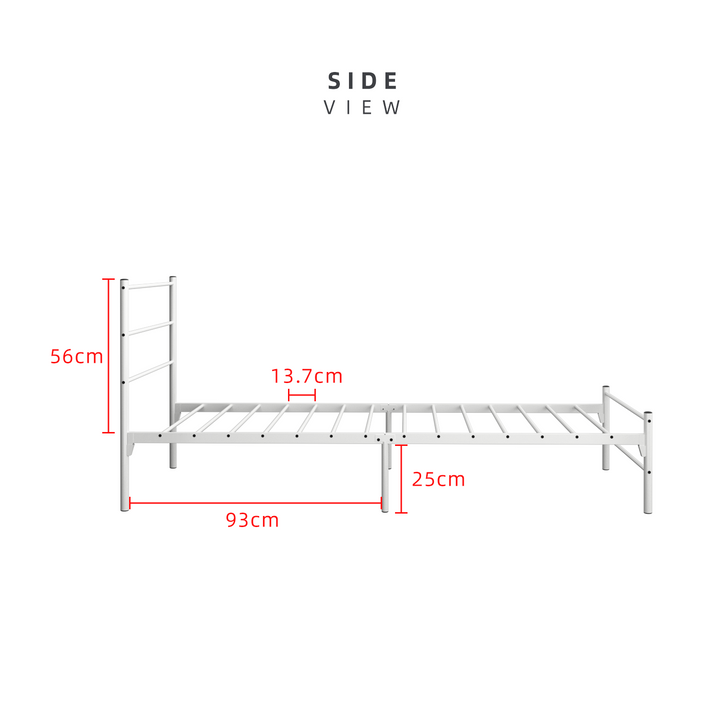 Homez 3V Single Size Powder Coat Metal Bed Frame-FYSB-0015/0011/0005