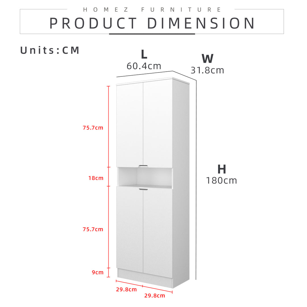 Homez 1.9FT/2.6FT Shoe Cabinet Modernist Design Shoe Rack / Rak Kasut-HMZ-FN-SR-3723/3724/3725