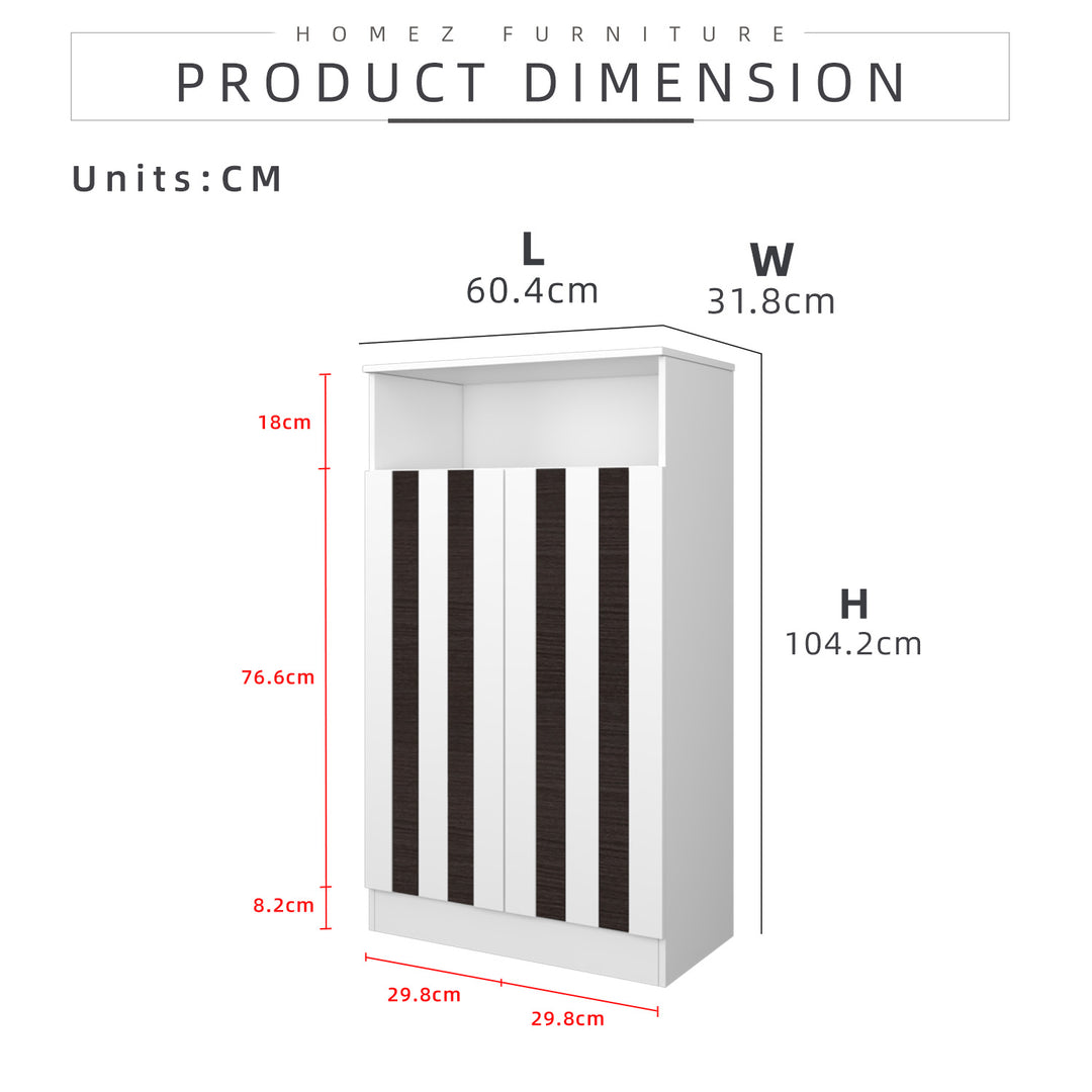 Homez 2FT Shoe Cabinet Modernist Design Shoe Rack -HMZ-FN-SR-3009/3905