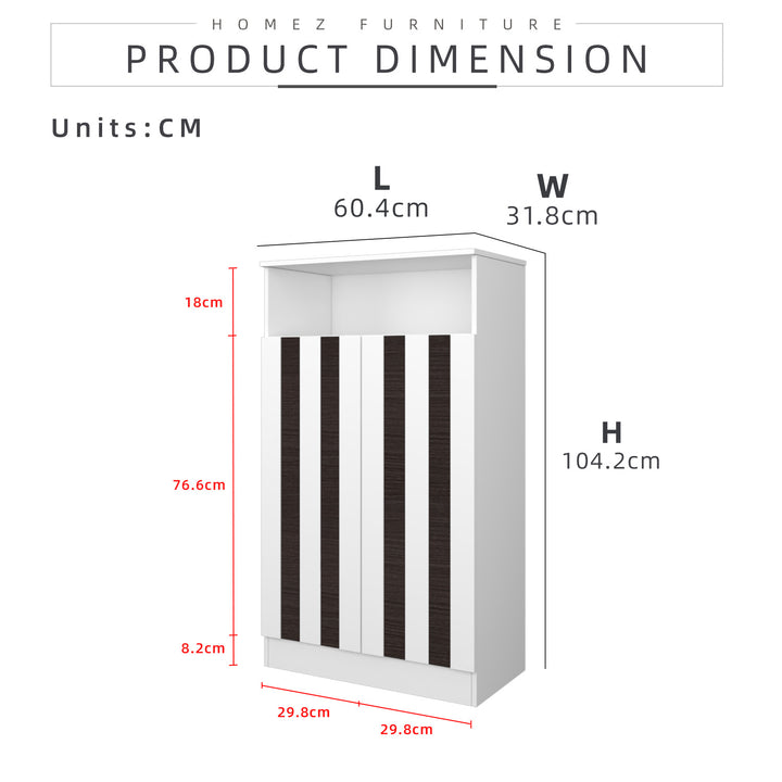 Homez 2FT Shoe Cabinet Modernist Design Shoe Rack -HMZ-FN-SR-3009/3905