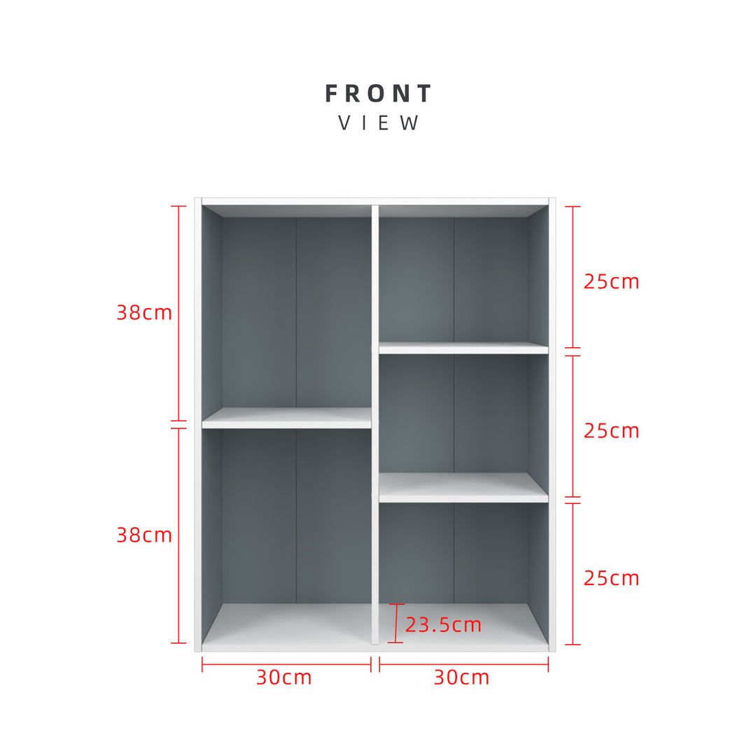 Homez 3/4/5 Tier Wooden Utility Cabinet Multi Purpose Functional Bookcase Storage Rack Alvin -1001/1010/1011/1021