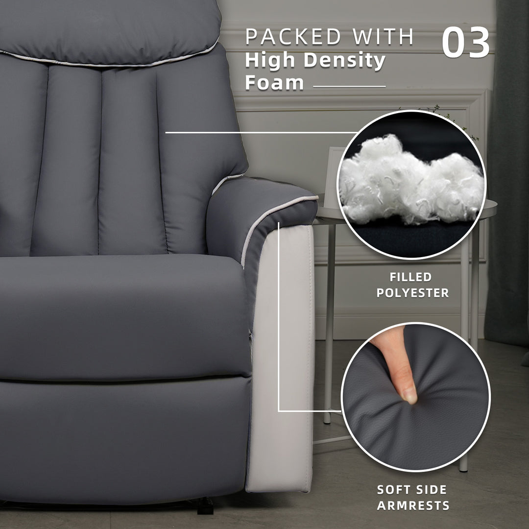 Homez 1 Seater Recliner Sofa TPU/PU Pet Friendly Fabric Linen Fabric Single Seat Sofa Bed SF-522/523/545