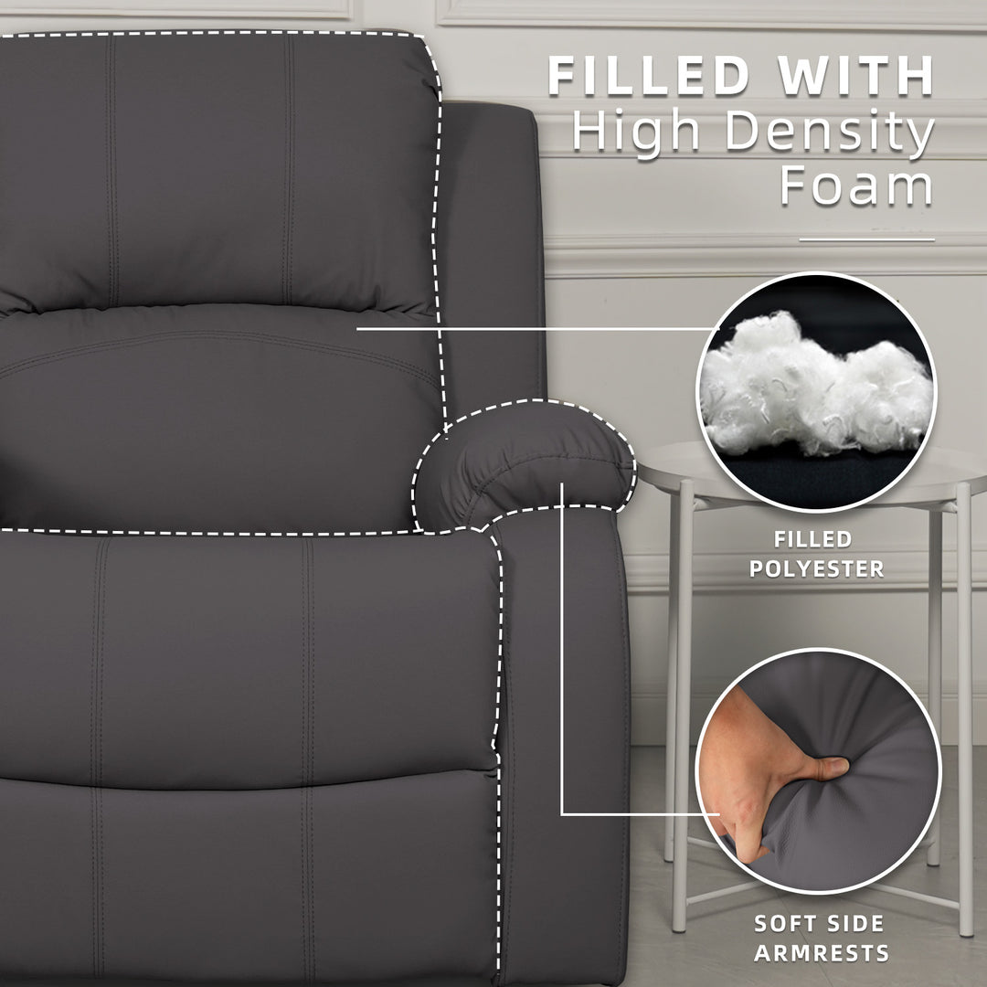 Homez 1 Seater Recliner Sofa TPU/PU Pet Friendly Fabric Linen Fabric Single Seat Sofa Bed SF-522/523/545