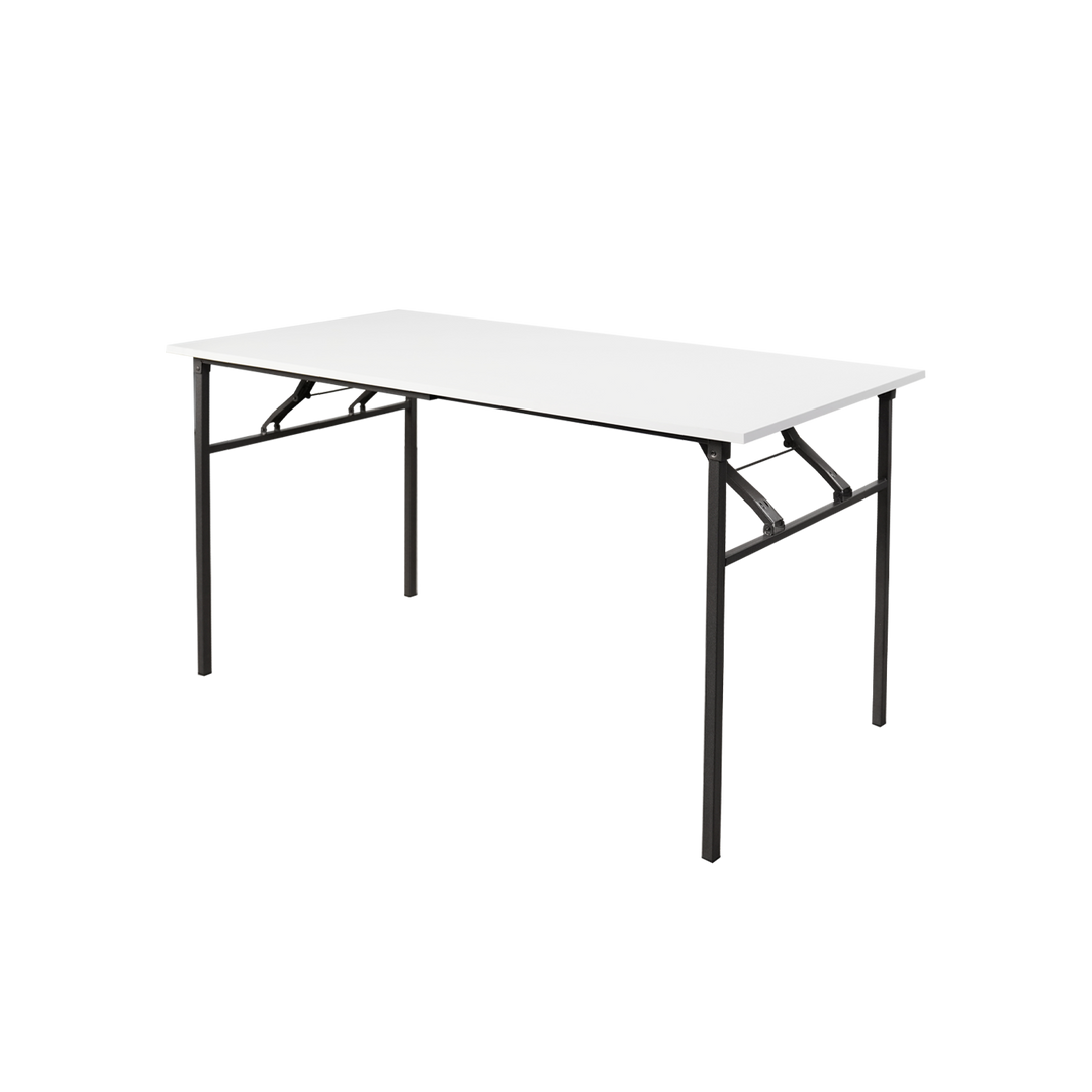 Homez 4FT Writing Table Solid Board with 1 Locker + 2 Drawers / Banquet Table with Metal Leg