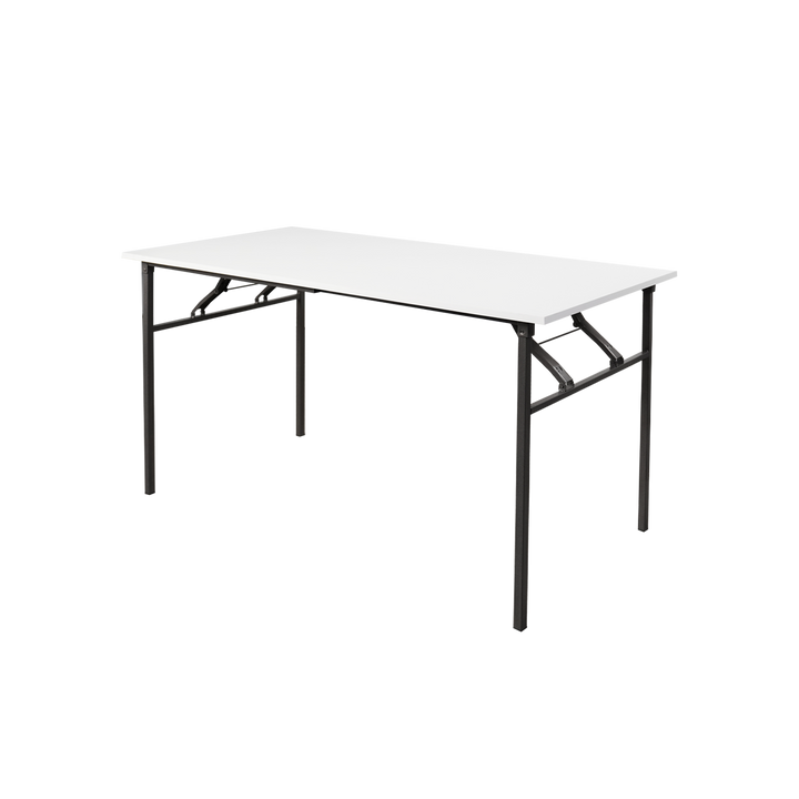 Homez 4FT Writing Table Solid Board with 1 Locker + 2 Drawers / Banquet Table with Metal Leg