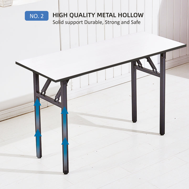 Homez 4FT Writing Table Solid Board with 1 Locker + 2 Drawers / Banquet Table with Metal Leg