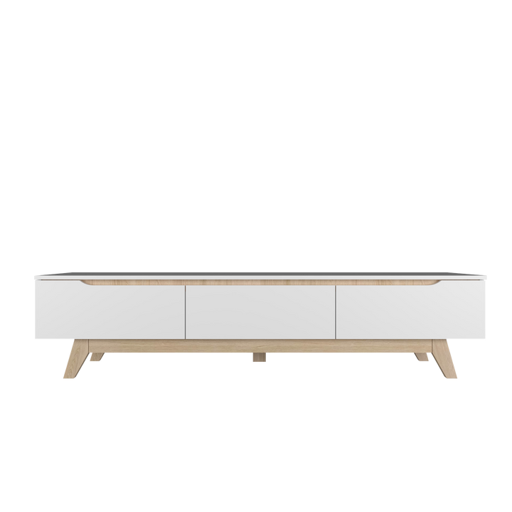 Homez 4FT / 5FT / 6FT TV Cabinet wooden TV Console living room Minimalist with PVC Leg white- 5914/5916/5926