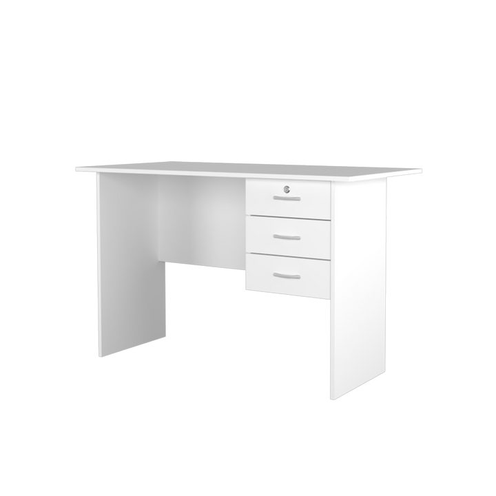 Homez 4FT Writing Table Solid Board with 1 Locker + 2 Drawers / Banquet Table with Metal Leg