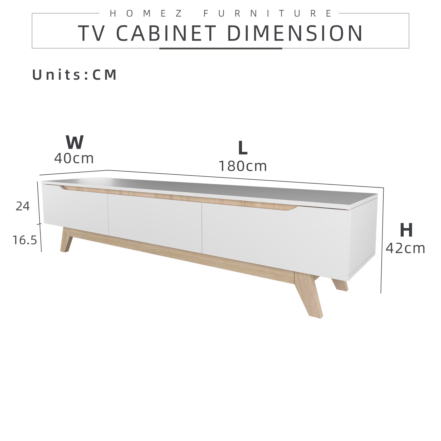 Tv console table deals height