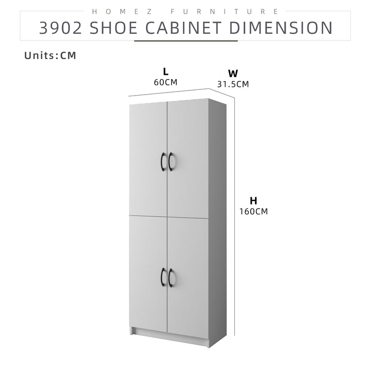 Homez Shoe Cabinet wood multipurpose storage cabinet shoe rack cabinet White/oak/ Brown 3902/3903